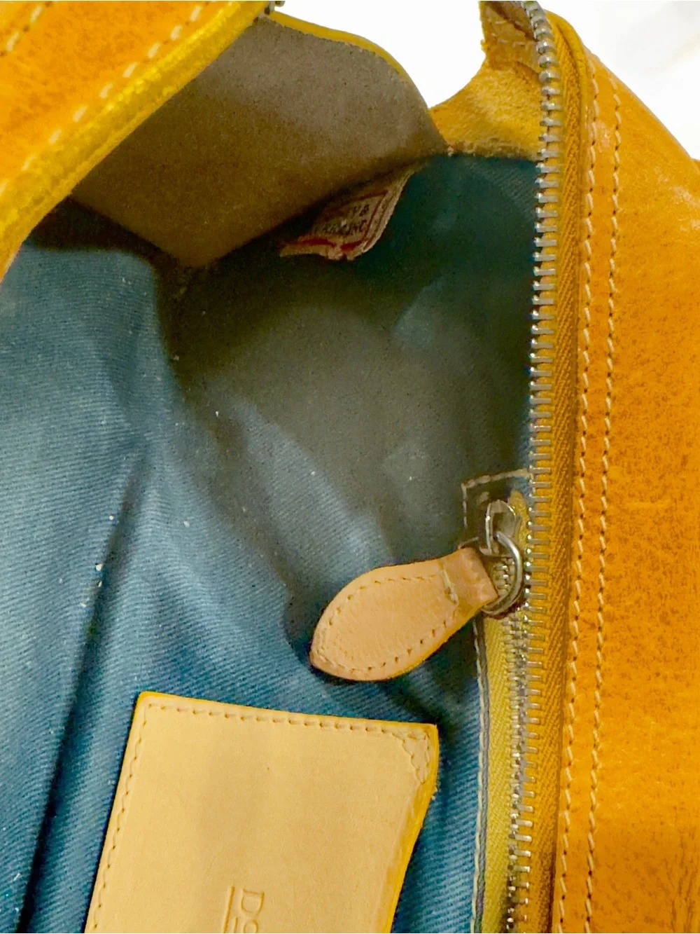 Vintage Dooney & Bourke East/West Top Zip Leather Bag from Alto Collection
